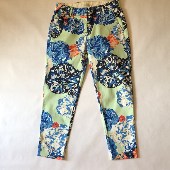 J Crew floral crop pants sz00 - Picture 2 of 10